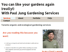 Tablet Screenshot of pauljunggardening.com